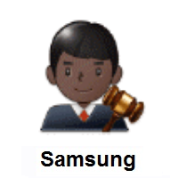 Man Judge: Dark Skin Tone on Samsung