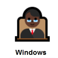 Man Judge: Dark Skin Tone on Microsoft Windows