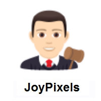 Man Judge: Light Skin Tone on JoyPixels