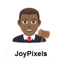 Man Judge: Medium-Dark Skin Tone on JoyPixels