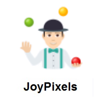 Man Juggling: Light Skin Tone on JoyPixels