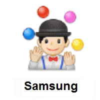 Man Juggling: Light Skin Tone on Samsung