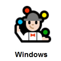 Man Juggling: Light Skin Tone on Microsoft Windows