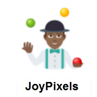 Man Juggling: Medium-Dark Skin Tone on JoyPixels