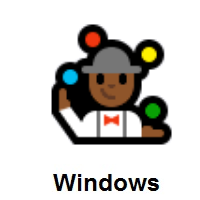 Man Juggling: Medium-Dark Skin Tone on Microsoft Windows