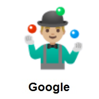 Man Juggling: Medium-Light Skin Tone on Google Android