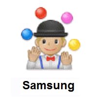 Man Juggling: Medium-Light Skin Tone on Samsung