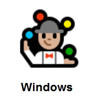 Man Juggling: Medium-Light Skin Tone on Microsoft Windows