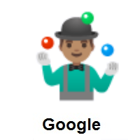 Man Juggling: Medium Skin Tone on Google Android