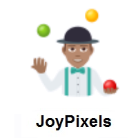 Man Juggling: Medium Skin Tone on JoyPixels