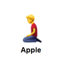 Man Kneeling on Apple iOS