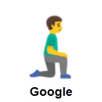 Man Kneeling Facing Right on Google Android
