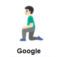 Man Kneeling: Light Skin Tone on Google Android