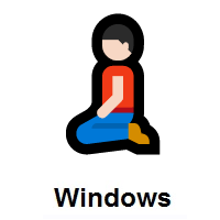 Man Kneeling: Light Skin Tone on Microsoft Windows