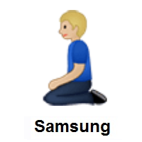 Man Kneeling: Medium-Light Skin Tone on Samsung