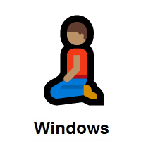 Man Kneeling: Medium Skin Tone on Microsoft Windows