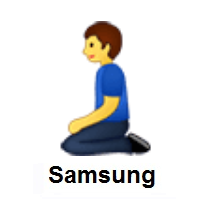 Man Kneeling on Samsung