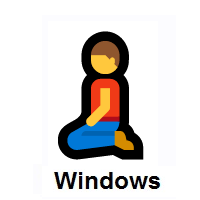 Man Kneeling on Microsoft Windows