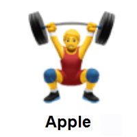 Man Lifting Weights on Apple iOS