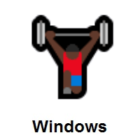 Man Lifting Weights: Dark Skin Tone on Microsoft Windows