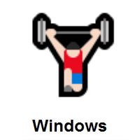 Man Lifting Weights: Light Skin Tone on Microsoft Windows