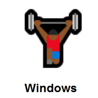 Man Lifting Weights: Medium-Dark Skin Tone on Microsoft Windows