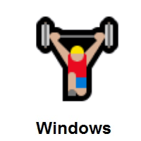 Man Lifting Weights: Medium-Light Skin Tone on Microsoft Windows