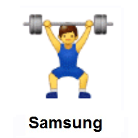 Man Lifting Weights on Samsung
