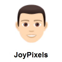 Man: Light Skin Tone on JoyPixels