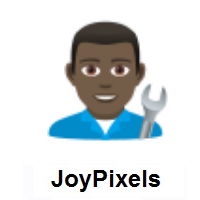 Man Mechanic: Dark Skin Tone on JoyPixels