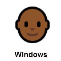 Man: Medium-Dark Skin Tone, Bald on Microsoft Windows