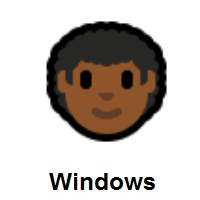 Man: Medium-Dark Skin Tone, Curly Hair on Microsoft Windows