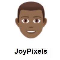 Man: Medium-Dark Skin Tone on JoyPixels
