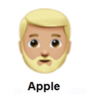 Man: Medium-Light Skin Tone, Beard on Apple iOS