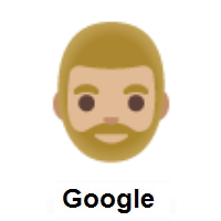 Man: Medium-Light Skin Tone, Beard on Google Android