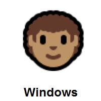Man: Medium Skin Tone, Curly Hair on Microsoft Windows