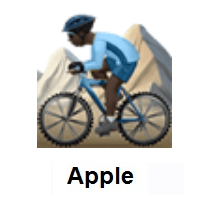Man Mountain Biking: Dark Skin Tone on Apple iOS