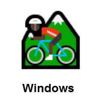 Man Mountain Biking: Dark Skin Tone on Microsoft Windows