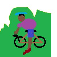 Man Mountain Biking: Dark Skin Tone