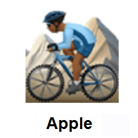 Man Mountain Biking: Medium-Dark Skin Tone on Apple iOS