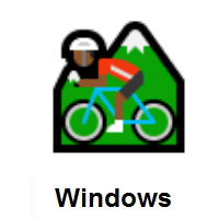 Man Mountain Biking: Medium-Dark Skin Tone on Microsoft Windows