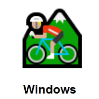 Man Mountain Biking: Medium-Light Skin Tone on Microsoft Windows