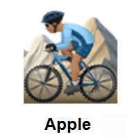 Man Mountain Biking: Medium Skin Tone on Apple iOS