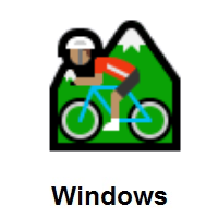 Man Mountain Biking: Medium Skin Tone on Microsoft Windows