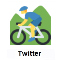 Man Mountain Biking on Twitter Twemoji