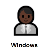 Man Office Worker: Dark Skin Tone on Microsoft Windows
