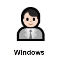Man Office Worker: Light Skin Tone on Microsoft Windows