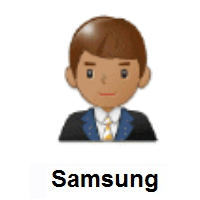 Man Office Worker: Medium Skin Tone on Samsung