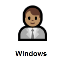 Man Office Worker: Medium Skin Tone on Microsoft Windows