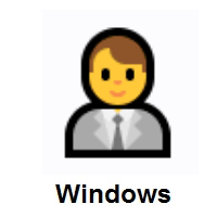 Man Office Worker on Microsoft Windows